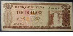 Guyana 10 Dollars 1992 Banknote