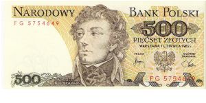 500 Zlotych 1982 Banknote