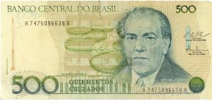 Brazil 500 Cruzados 1986-1990 P212 Banknote