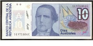 Argentina 10 Australes 1986 P325b. Banknote