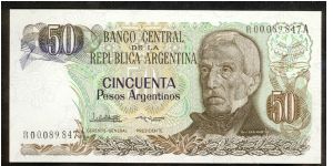 Argentina 50 Pesos 1983 P314. Banknote