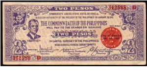 2 Pesos
Pk S647b

(Emergency Banknote) Banknote