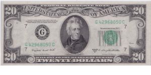 1950 C $20 CHICAGO FRN Banknote