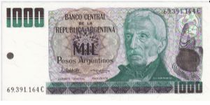1000 Pesos Argentinos P317b Banknote