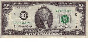 2 $ Start bill Banknote