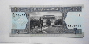 Afghanistan 2002 2 Afganis Banknote