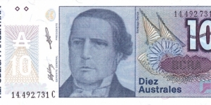 Argentina P325b (10 australes ND 1985-89) Banknote