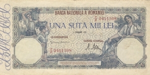 100.000 Lei Kingdom of Romania 1946 Banknote
