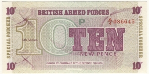 10 New Pence(British Armed Forces 1972) Banknote