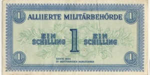 1 Schilling(Alliierte Militärbehörde 1944) Banknote