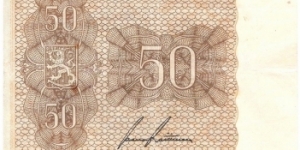 50 Markkaa(1945 lit.A) Banknote