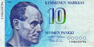10 Markkaa Banknote