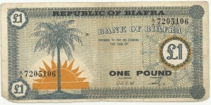 Biafra-Republic 1 Pound 1967 Banknote