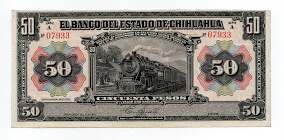 50 PESOS EL BANCO DEL ESTADO DE CHIHUAHUA Banknote