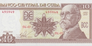 Cuba P117 (10 pesos 2010) Banknote