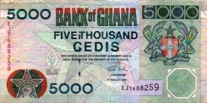 Bank of Ghana - 5000 Cedis Banknote