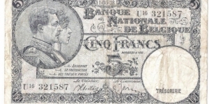 5 Francs(1938) Banknote