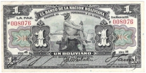 1 Boliviano(1911) Banknote