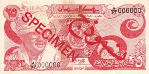 25 Piastres Specimen 000000 Banknote