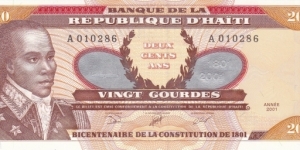 20 Gourdes Commemorative Banknote Banknote