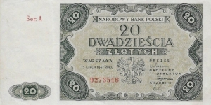 20 Zlotych Banknote