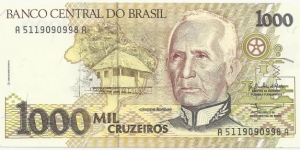 Brasil 1000 Cruzeiros ND(1990-93) Banknote
