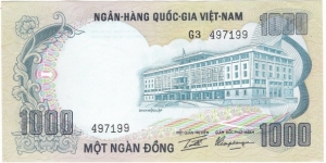 1000 Dong(South Vietnam 1972) Banknote