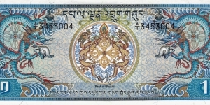 BHUTAN 1 Ngultrum
1981 Banknote