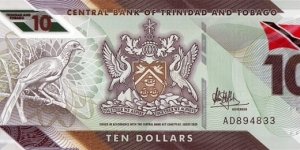 Trinidad & Tobago 2020 10 Dollars. Banknote