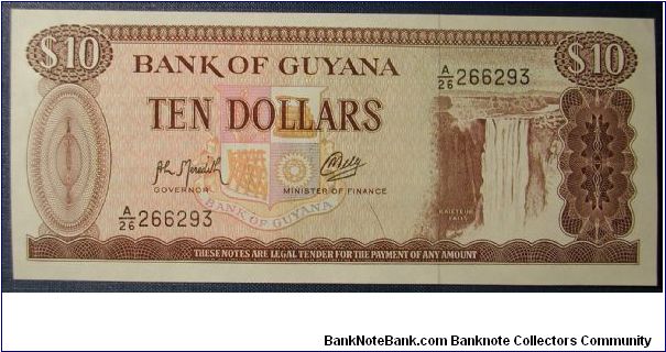 Guyana 10 Dollars 1992 Banknote