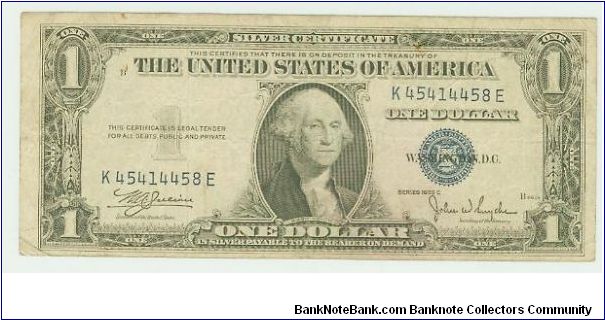 1935C SERIES SILVER CERT. Banknote