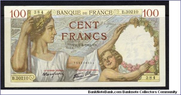 P-94 100 francs Banknote