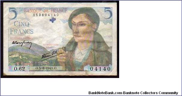 5 Francs
Pk 98a Banknote