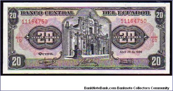 20 Sucres
Pk 121Aa Banknote