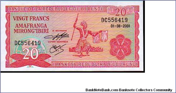 20 Francs__

Pk 27 d__

01-August-2001
 Banknote