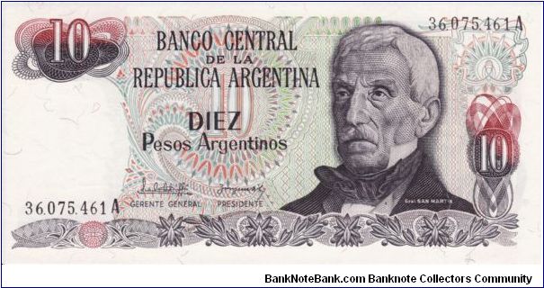 10 Pesos Argentinos P313a Banknote