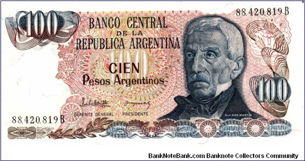 100 Pesos Argentinos P315a Banknote