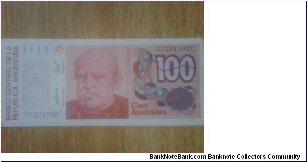 Argentina 100 Australes Banknote