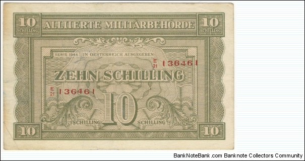10 Schilling(Alliierte Militärbehörde 1944) Banknote