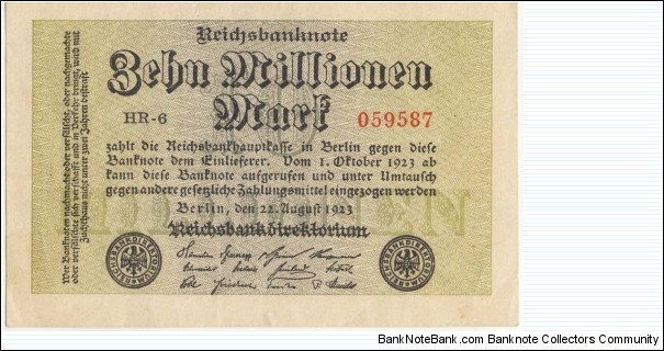 10.000.000 Mark(Weimar Republic 1923) Banknote