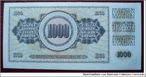 Banknote from Yugoslavia year 1981