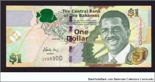 Bahamas 2008 P-71 1 Dollar Banknote