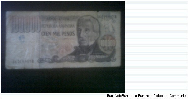 CIEN MIL PESOS. 100,000 ARS Banknote