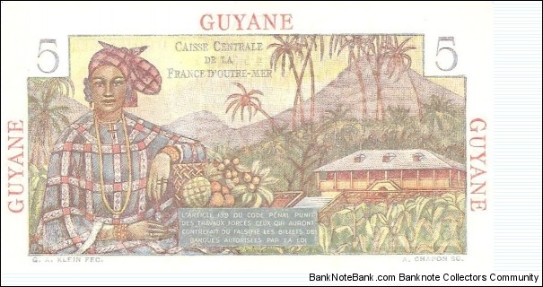 Banknote from French Guiana year 1947