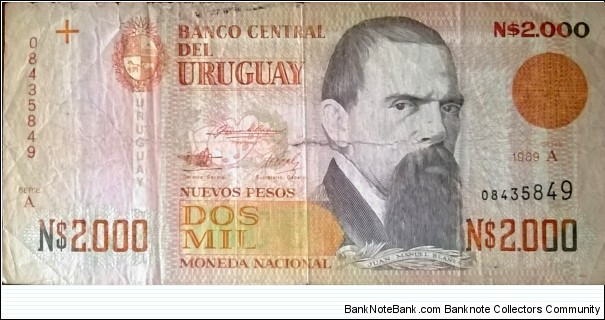 2000 Nuevos Pesos Banknote