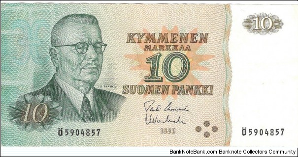 10 Markkaa Banknote