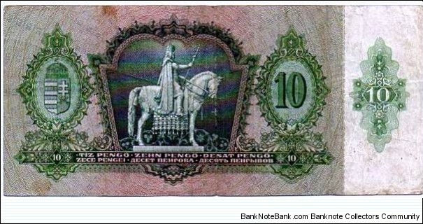 Banknote from Hungary year 1936