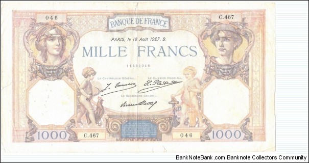1000 Francs(1927) Banknote