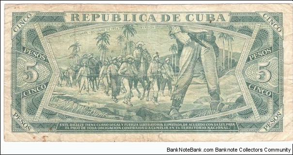 Banknote from Cuba year 1987
