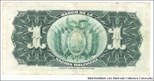 Banknote from Bolivia year 1911